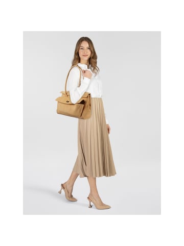 LIEBESKIND BERLIN Gloria II Schultertasche Leder 35 cm in light tan suede