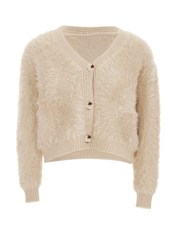 Swirly Strickjacke in Dunkelbeige