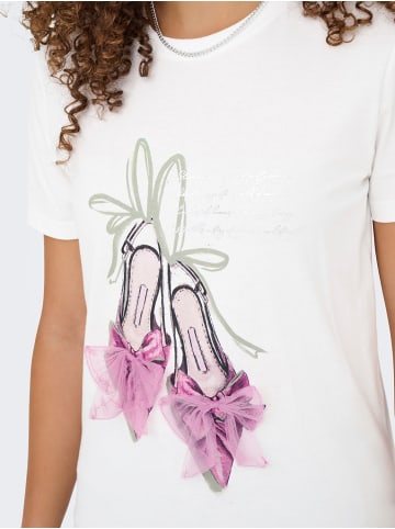 ONLY T-Shirt 'NIKITA LIFE' Weiß