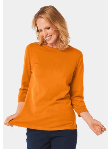GOLDNER Pullover Pullover aus hochwertigem Garn in safran