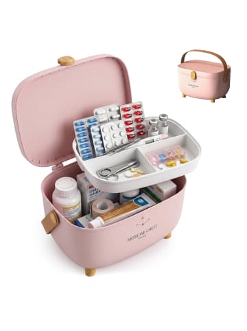 relaxdays Medizinbox in Rosa