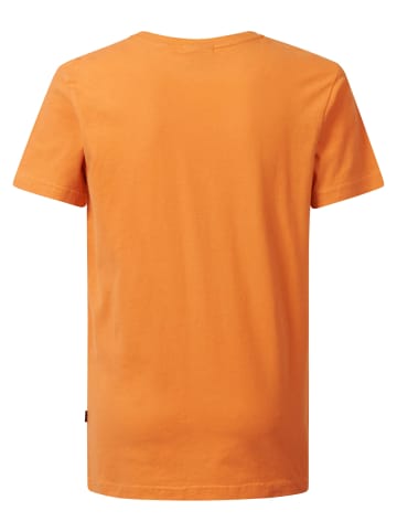 Petrol Industries T-Shirt mit Aufdruck Flowerbed in Orange