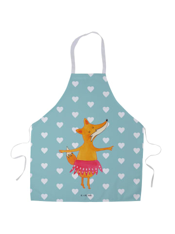 Mr. & Mrs. Panda Schürze Fuchs Ballerina ohne Spruch in Türkis Pastell
