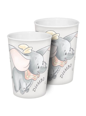 Geda Labels Trinkbecher Dumbo Sterne 2er Set in Grau - 330 ml