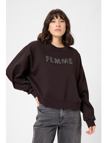 Kaffe Sweatshirt KAlise Oversize fit in Black Coffee