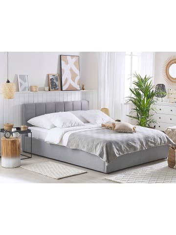 Beliani Doppelbett DREUX in Grau - (W) 191 x (H) 90 x (L) 214 cm