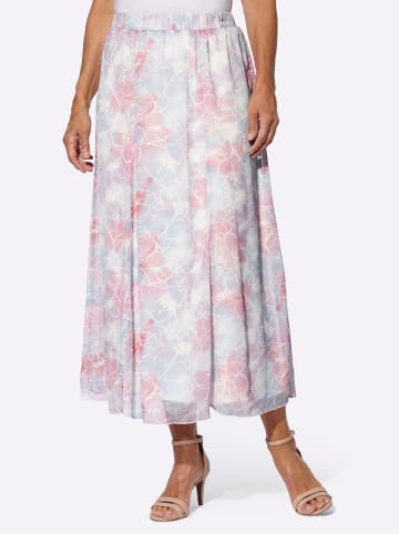 WITT WEIDEN Bahnenrock in hellblau-flamingo-bedruckt