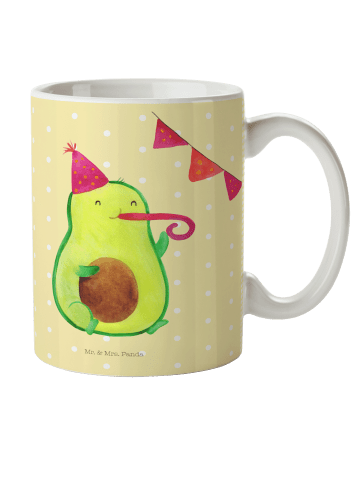 Mr. & Mrs. Panda Kindertasse Avocado Party ohne Spruch in Gelb Pastell