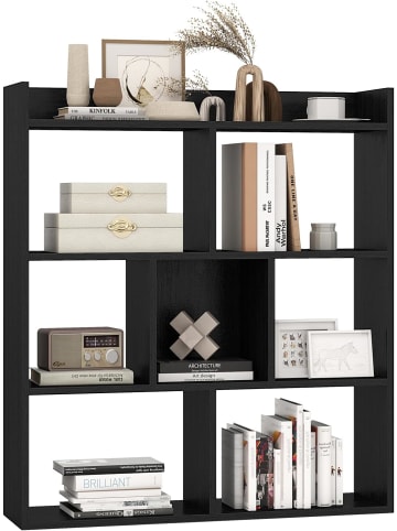 COSTWAY Bücherregal mit 7 Würfeln in Schwarz