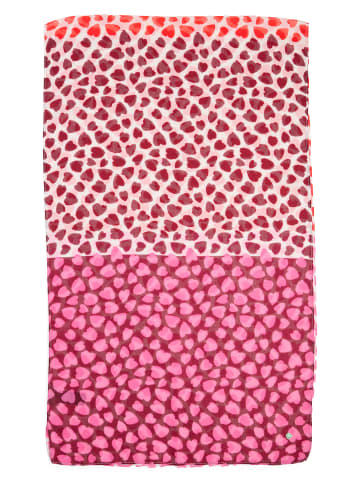 Codello Webschal in pink weiß - 0001