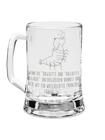 Mr. & Mrs. Panda Bierkrug Garnele Franzose mit Spruch in Transparent