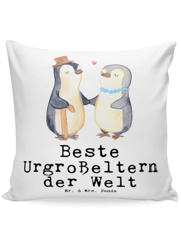 Mr. & Mrs. Panda Kissen Pinguin Beste Urgroßeltern der Welt mit ... in Weiß