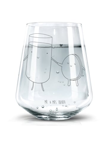 Mr. & Mrs. Panda Trinkglas Milch Keks ohne Spruch in Transparent