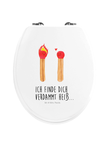 Mr. & Mrs. Panda Klodeckel Streichhölzer mit Spruch in Weiß