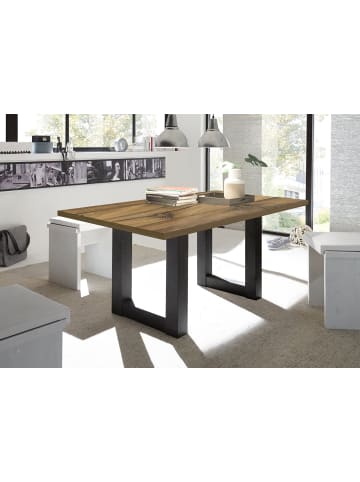 58 aufm Kessel ESSZIMMERTISCH Eila 8 180 x 90 x 75 Esstisch Schwarzstahl/Plankeneiche