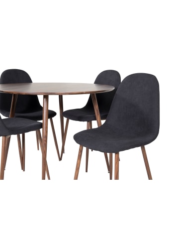 ebuy24 Essgruppe Plaza 27 (5-teilig) Schwarz 100 x 100 cm