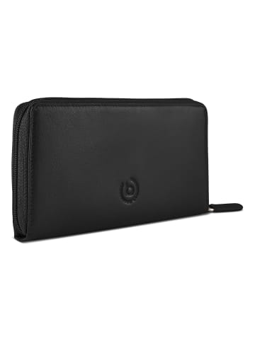 Bugatti Valencia Geldbörse RFID Schutz Leder 20 cm black