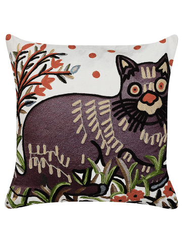 Beliani Dekokissen PHUSRO in Bunt/Weiß/Schwarz - (W) 50 x (H) 10 x (L) 50 cm