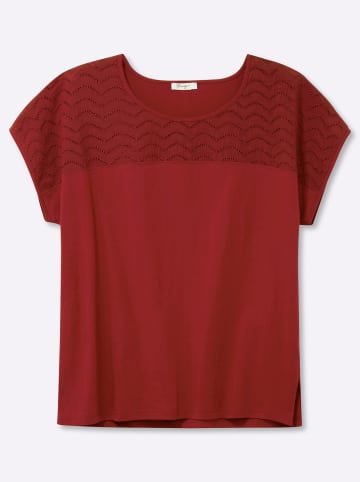sheego Kurzarm-Shirt in kirsche