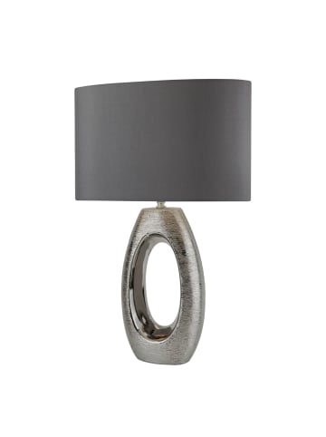 Licht-Erlebnisse Tischlampe (B)20 x (L)40 x (H)61 cm in Chrom Grau