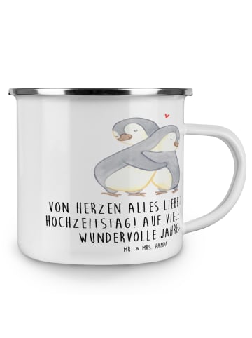 Mr. & Mrs. Panda Kaffeetasse 14. Hochzeitstag Elfenbeinhochzeit ... in Transparent