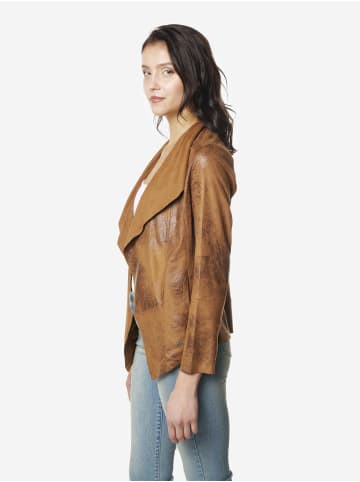 KOROSHI Offene jacke fÃ¼r damen im leder-look. in braun