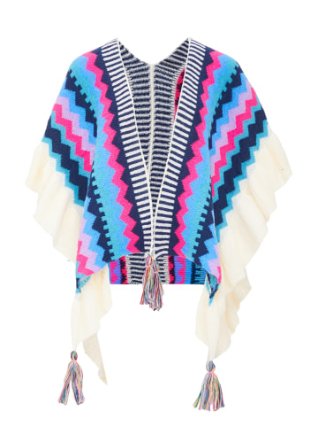 usha FESTIVAL Poncho in Rot Mehrfarbig