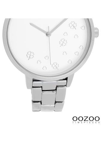Oozoo Analog-Armbanduhr Oozoo Timepieces silber groß (ca. 42mm)