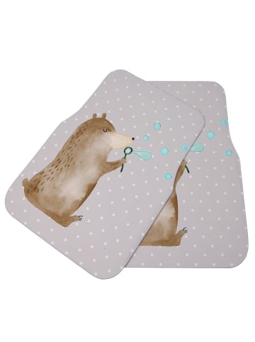 Mr. & Mrs. Panda Fußmatte Fürs Auto Bär Seifenblasen ohne Spruch in Grau Pastell