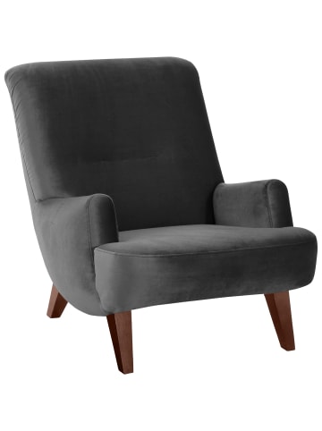 58 aufm Kessel Sessel Kajsa 71x80x101 Bezug Samtvelours Buche nussbaum/anthrazit