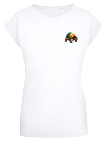 F4NT4STIC T-Shirt Rainbow Turtle SHORT SLEEVE TEE in weiß
