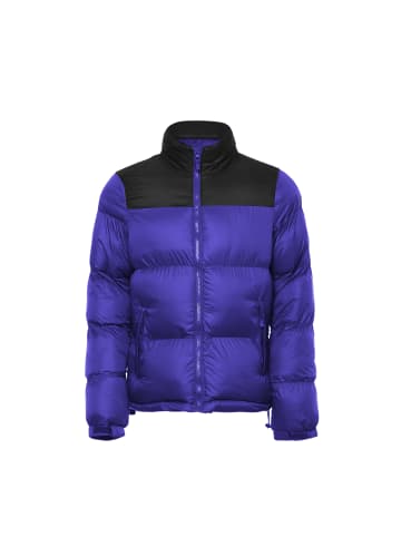 Fumo Herren Wattierte Steppjacke in Kobalt Schwarz
