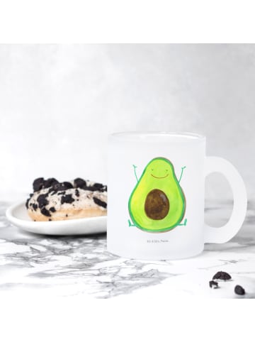 Mr. & Mrs. Panda Glas Avocado Glücklich ohne Spruch in Transparent