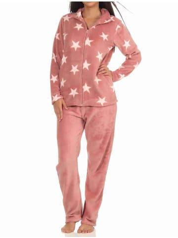 NORMANN Hausanzug Coralfleece Sterne - 51181 in rosa