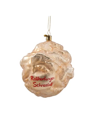 Käthes Original Baumschmuck Glas Rothenburger Schneeballen Glasbaumbehang in goldfarben