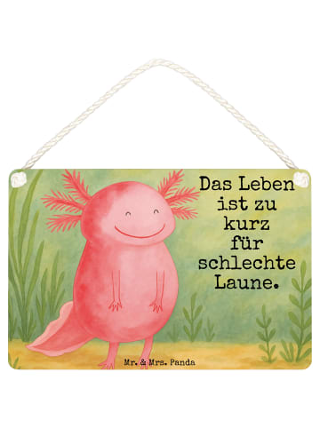 Mr. & Mrs. Panda Deko Schild Axolotl Glücklich Design mit Spruch in Weiß
