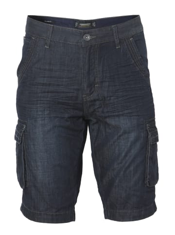 KOROSHI DENIM CARGO SHORTS in blau