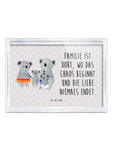 Mr. & Mrs. Panda 3D-Bilderrahmen Koala Familie mit Spruch in Grau Pastell