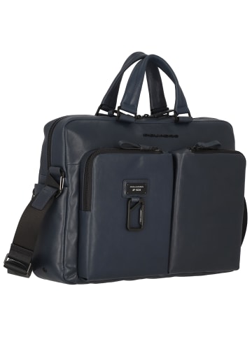 Piquadro Harper Aktentasche Leder 40 cm Laptopfach in night blue