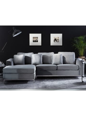 Beliani Ecksofa OSLO in Grau - (W) 270 x (H) 64 x (L) 151 cm