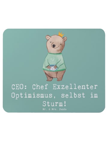 Mr. & Mrs. Panda Mouse Pad ZeichenO Optimismus mit Spruch in Meeresbrise