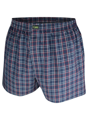 green panther Webboxershorts 6er Pack in Schwarz / Navy Karo