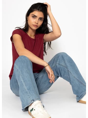 SASSYCLASSY T-Shirt mit Raglannaht in Burgundy