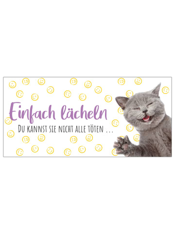 United Labels Katzen Tasse - Einfach lächeln Katze aus Keramik 320 ml in Mehrfarbig