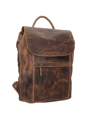 Greenburry Vintage Daypack Leder 40 cm Laptopfach in brown
