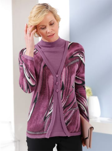WITT WEIDEN 2-in-1-Pullover in violett-marine-gemustert