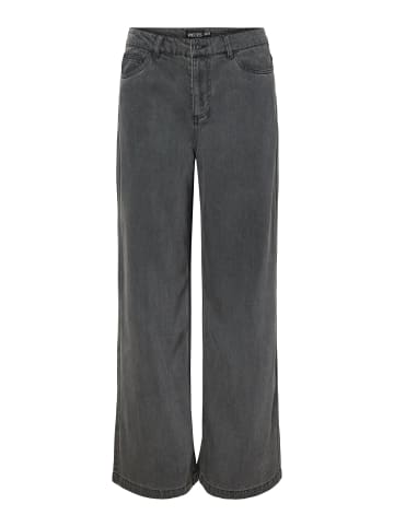 Pieces Wide Fit Jeans in Dark Grey Denim