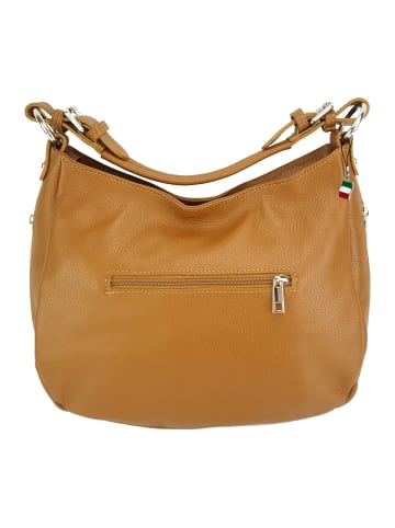 Florence Leder Schultertasche, Shopper Florence Tasche tan, braun ca. 30cm