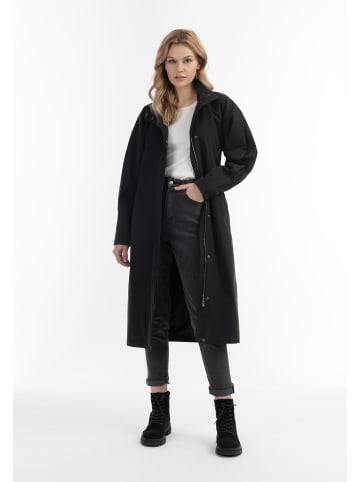 DreiMaster Vintage Damen Leichter Baumwollmantel in Schwarz
