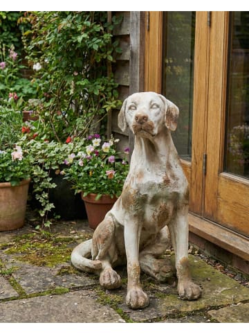 Beliani Gartenfigur CETONA in Beige/Weiß - (W) 42 x (H) 70 x (L) 50 cm